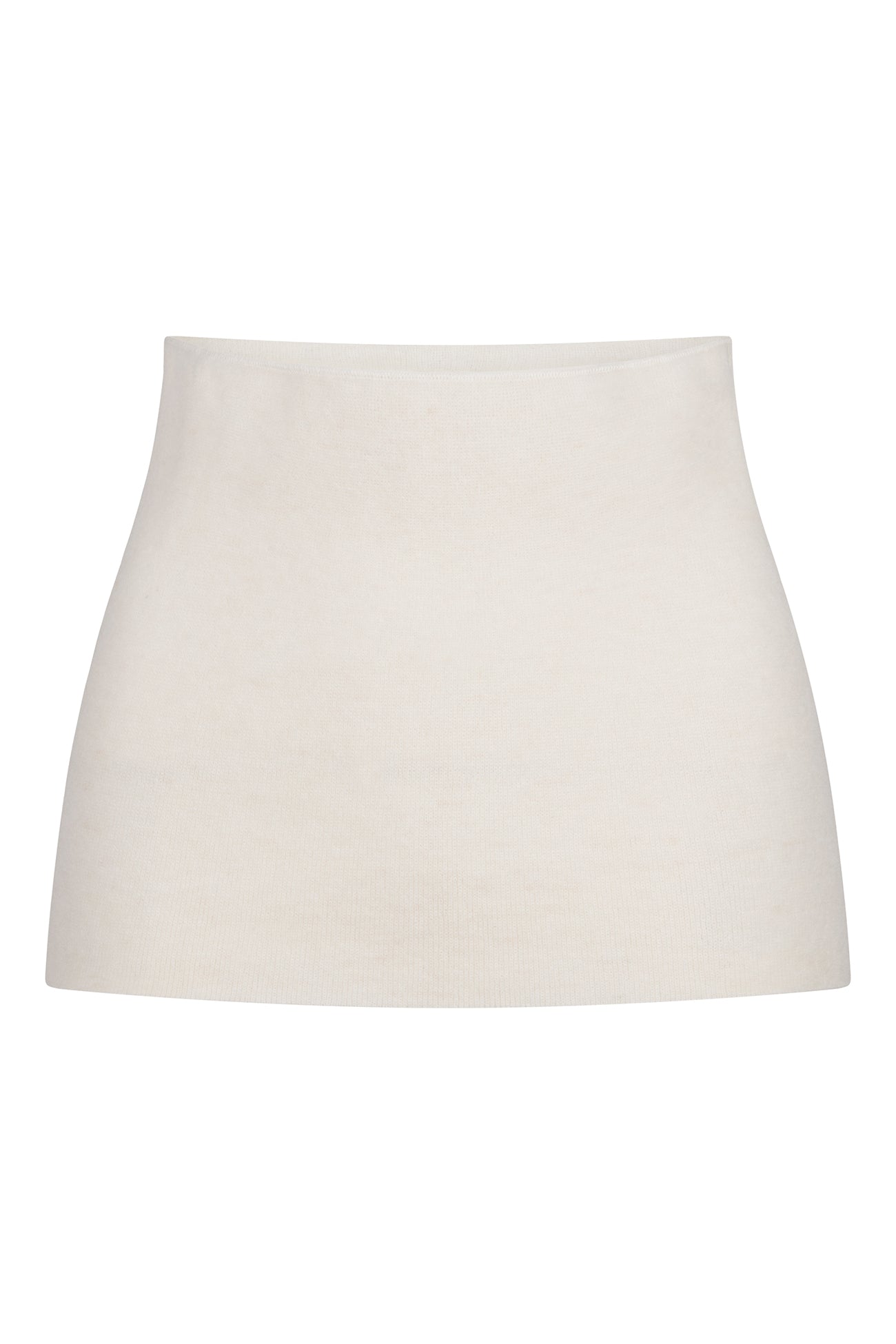 ALPAKA Rückenwärmer ALVA: Nahtloses, gestricktes, cremefarbenes Schlauchband ohne Träger aus Alpakafaser, bietet angenehme Wärme und Komfort für den Rücken, ideal bei kühlem Wetter.