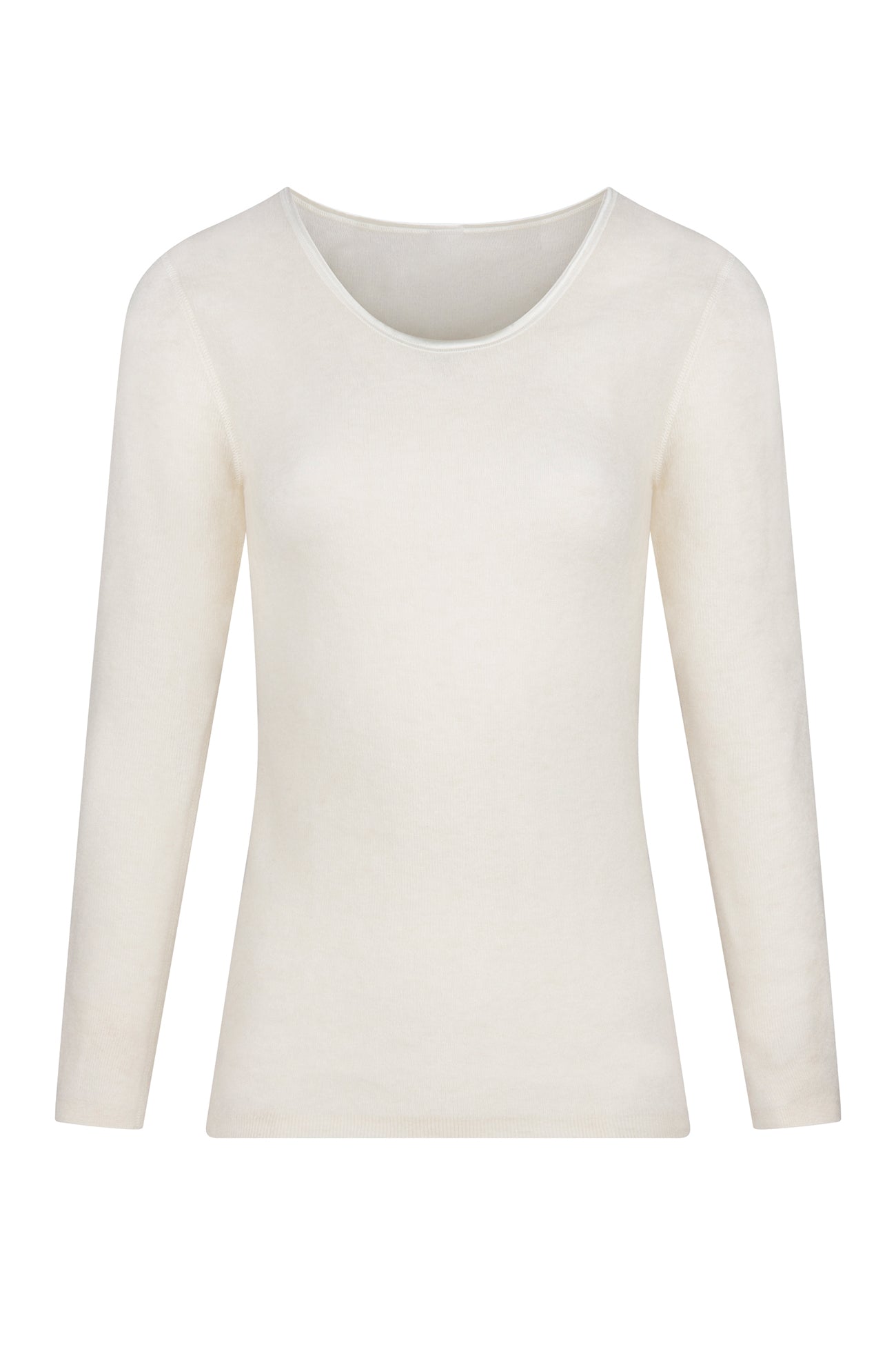 ALPAKA Damen langarm Shirt AVELYNA mit Rundhalsausschnitt, nahtlos verarbeitet für höchsten Tragekomfort. Ideal für kühles Wetter dank Alpakafaser-Thermoeigenschaften.